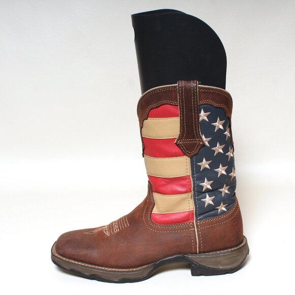 Womens Durango Boots Size 8 M Lady Rebel American Flag Square Toe Western Boot - Picture 2 of 7